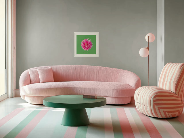 "Petal Frenzy" Pink Dahlia Floral Art Print