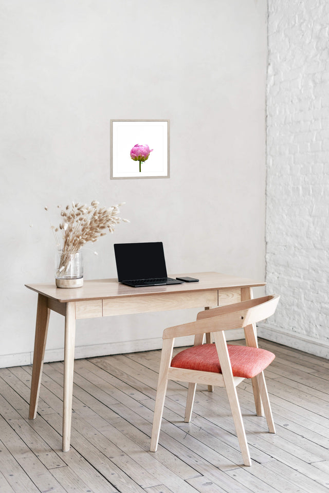 "Pink Prodigy" Pink Peony Bud Floral Art Print
