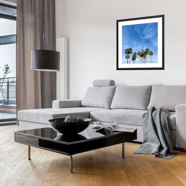 "Palms in Paradise Valley" with Blue Sky