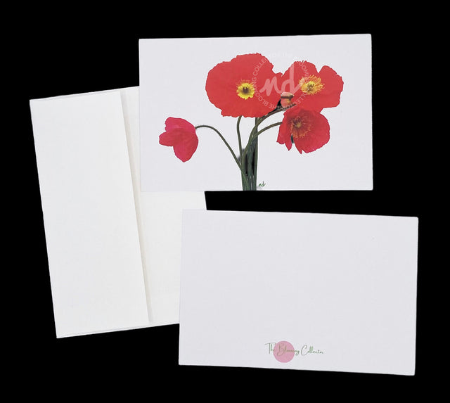 "Red Poppies" Notecards – Box of 8 with Envelopes