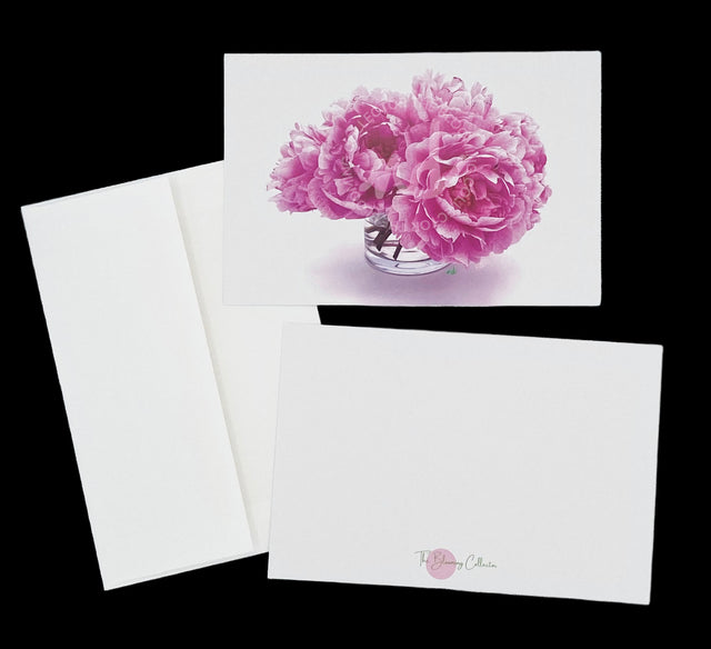 "Sei Fiori" Peony Notecards – Box of 8 with Envelopes