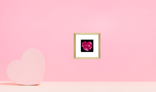 "Healing Heart on Black" Mixed Roses