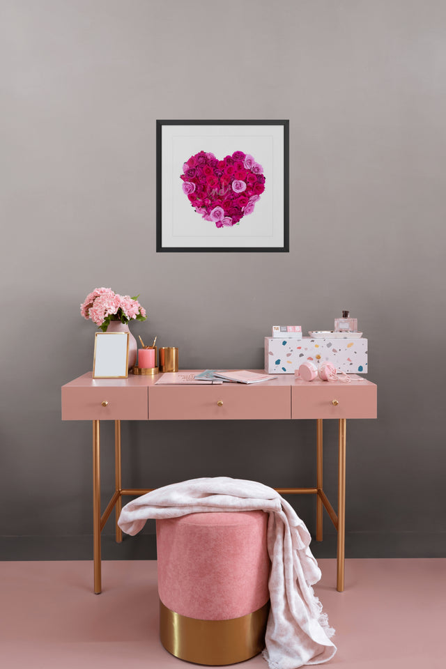 "Healing Heart on White" Mixed Roses