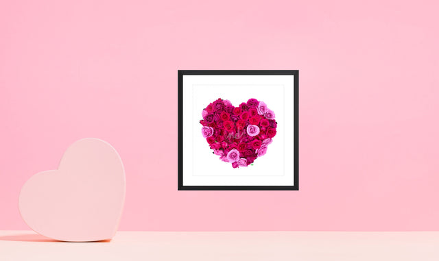 "Healing Heart on White" Mixed Roses