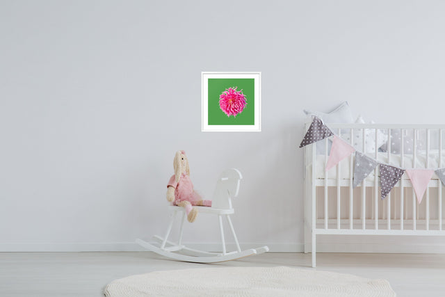 "Petal Frenzy" Pink Dahlia Floral Art Print